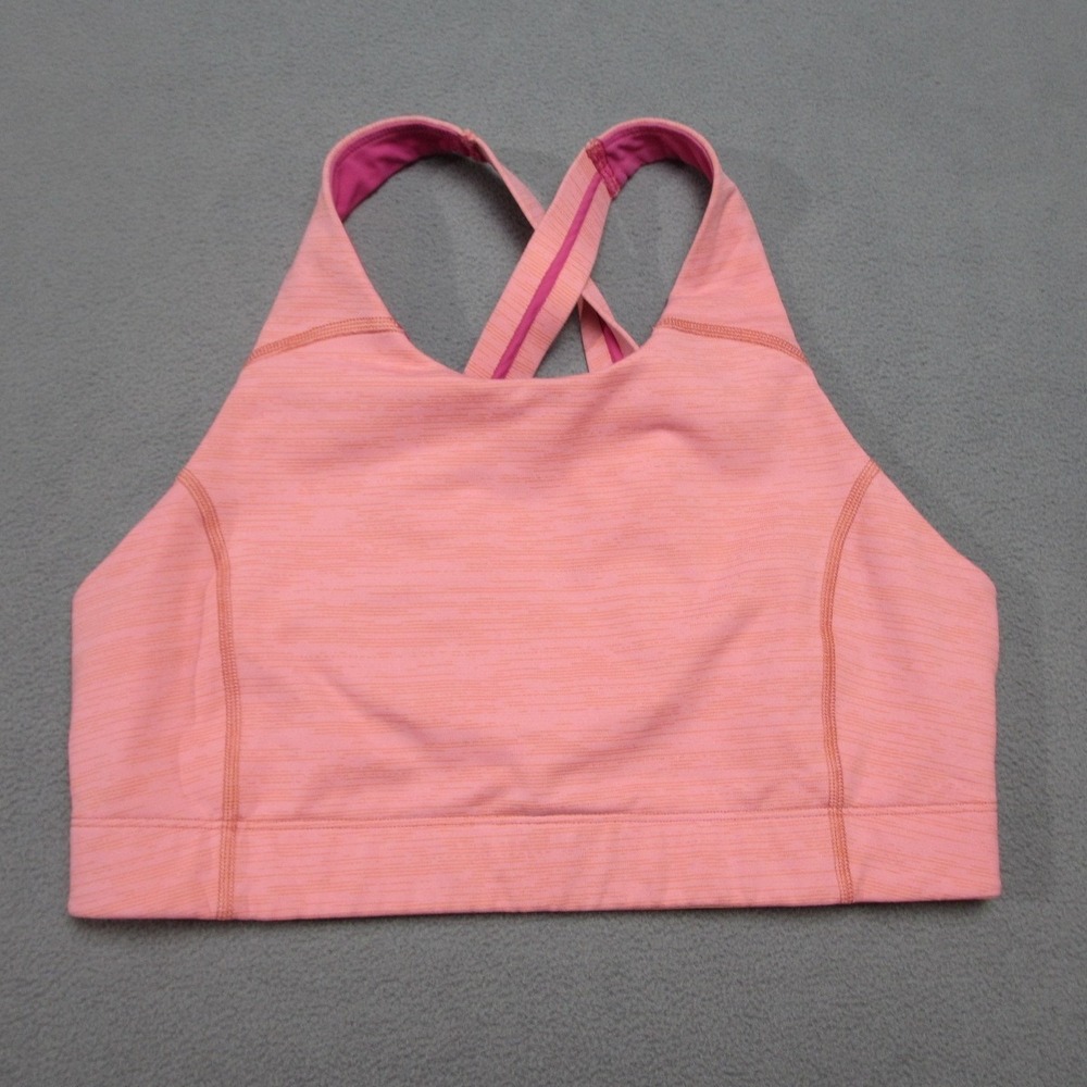 Outdoor Voices Sports Bra Womens Medium Coral Pink Athletic Training Cross Back